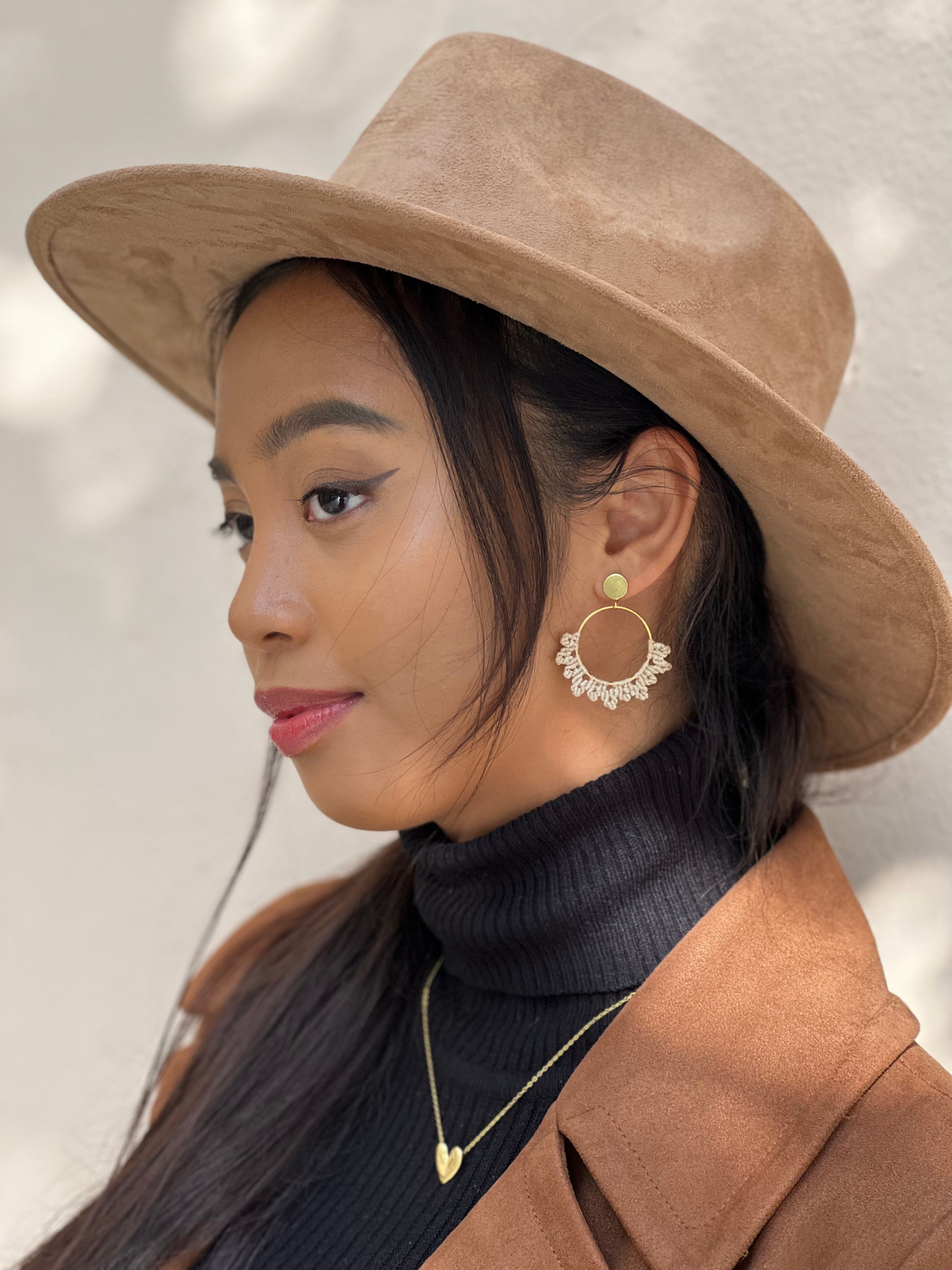 Agave suede hat - cappuccino
