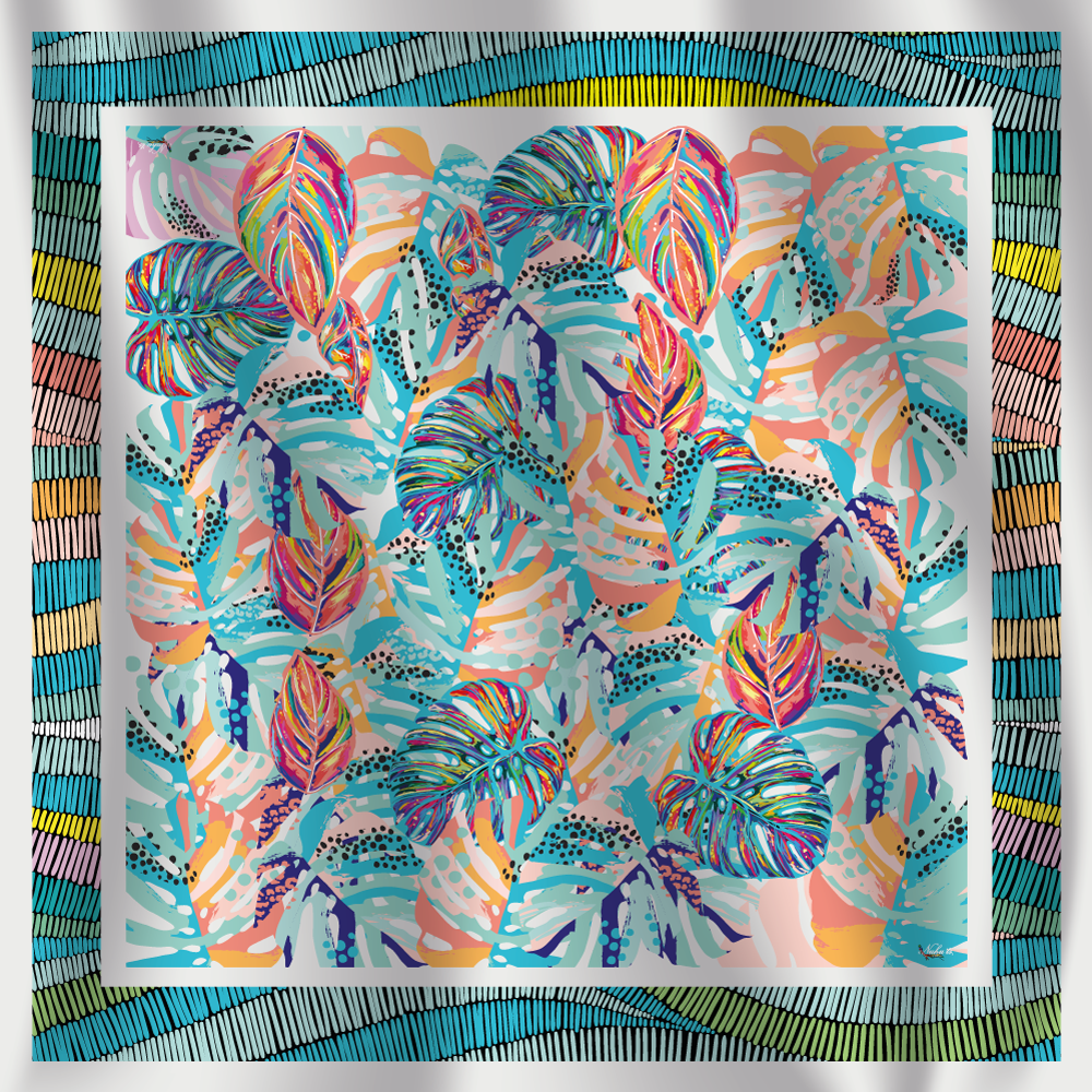 Nuhuts scarf - Filodendra 90x90