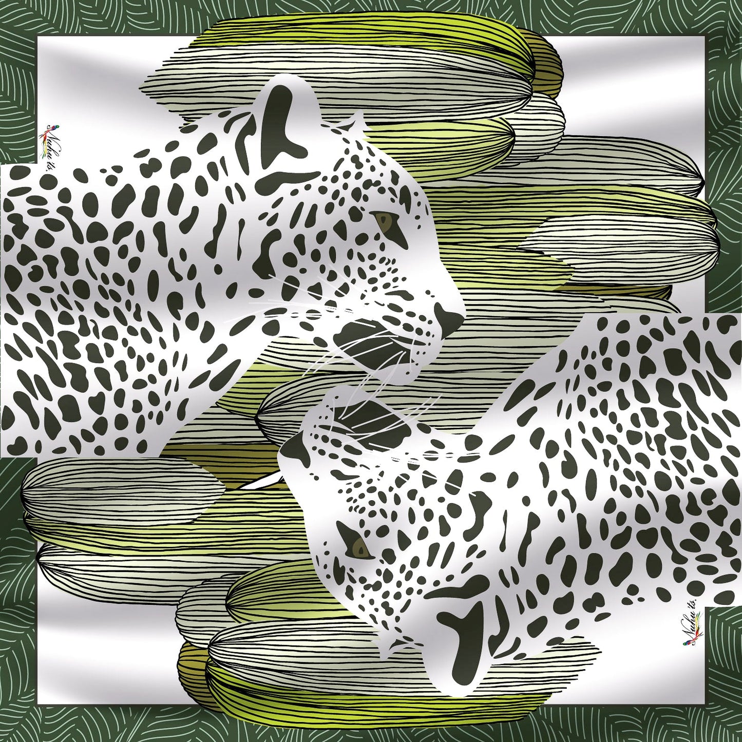 Nuhuts scarf - Leopard 55x55