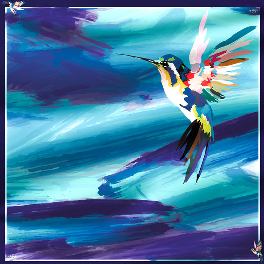 Nuhuts scarf - Colibrí 55x55