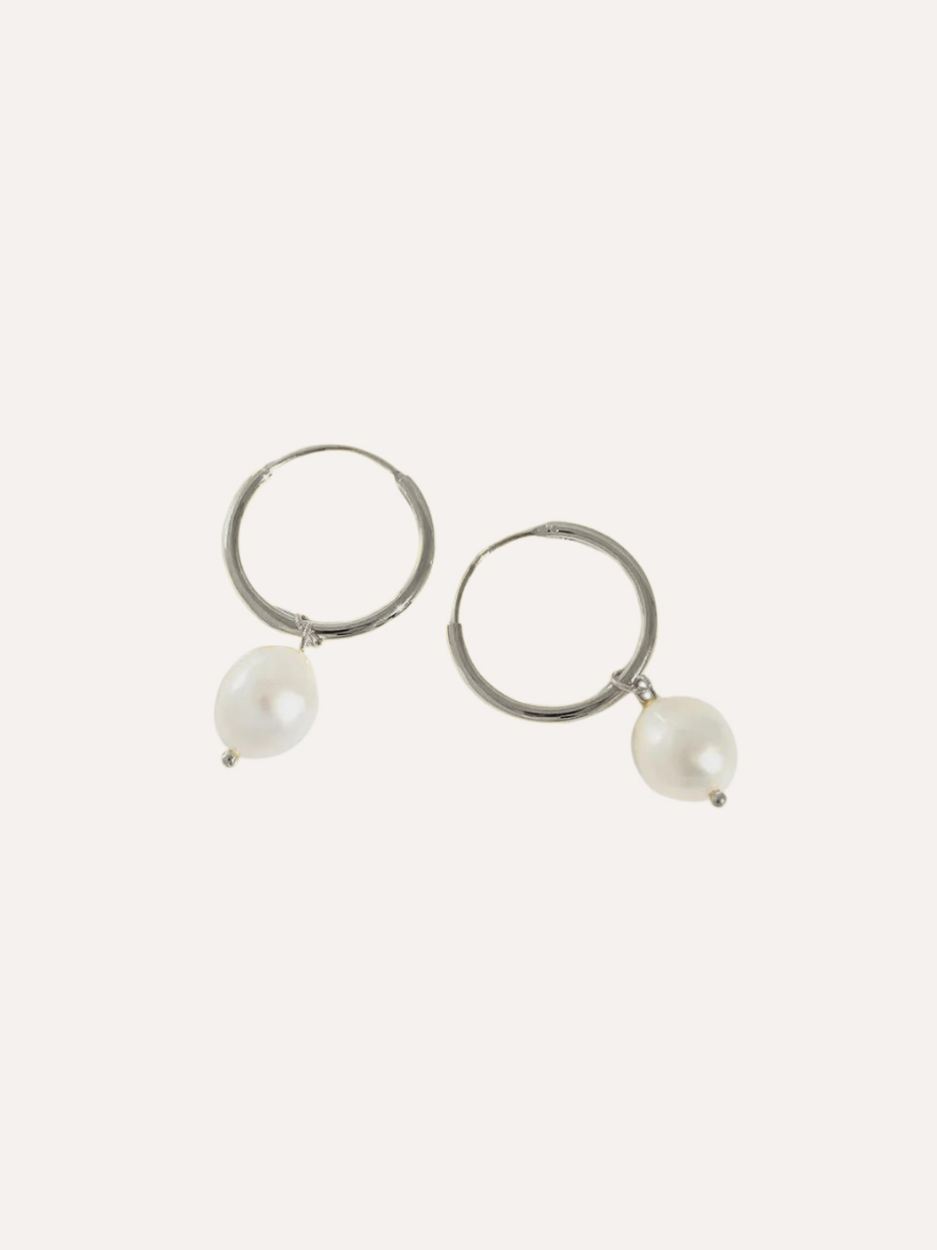 Coral earrings silver