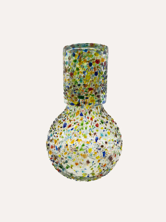 Confeti jug & glass set - blown glass