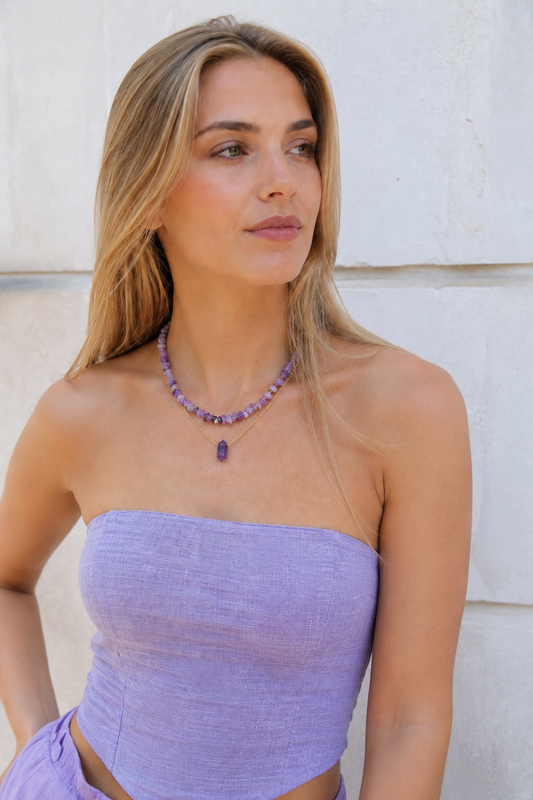 Holbox lilac necklace