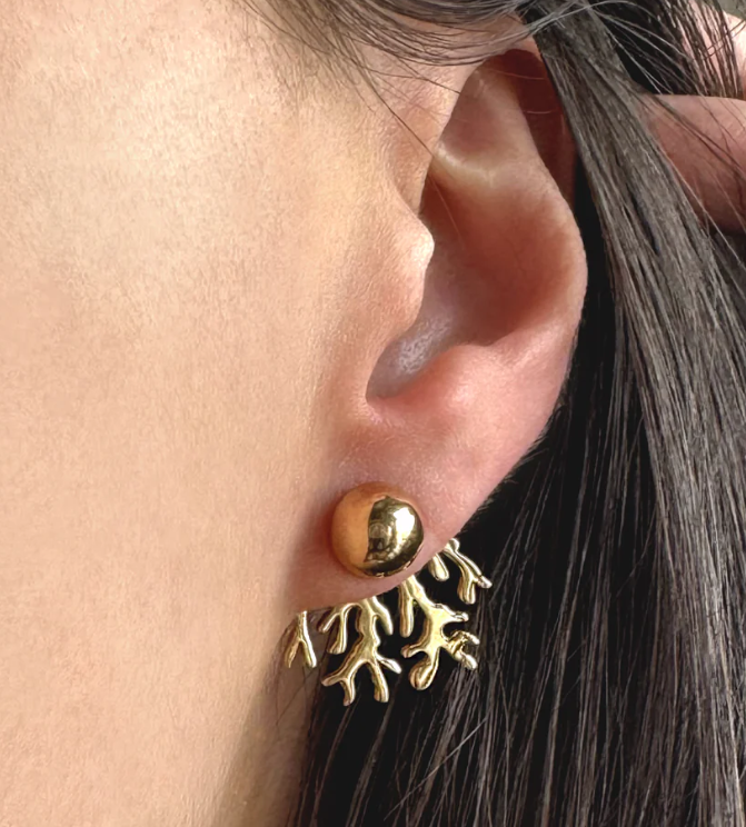 Coralito oro earrings