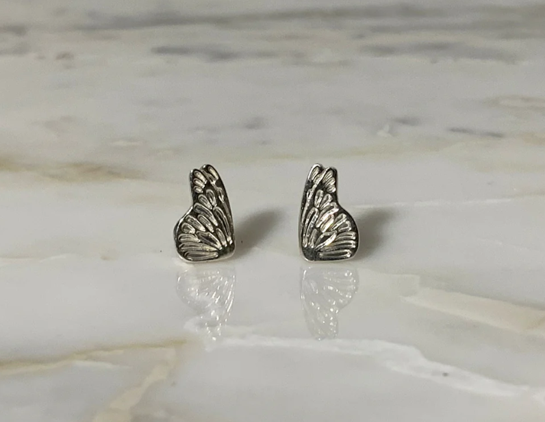 Monarca plata earrings