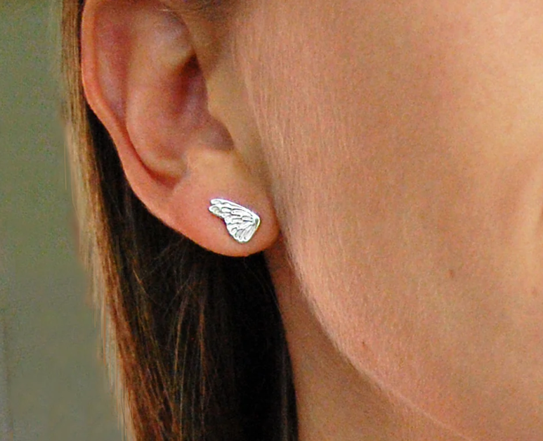 Monarca plata earrings